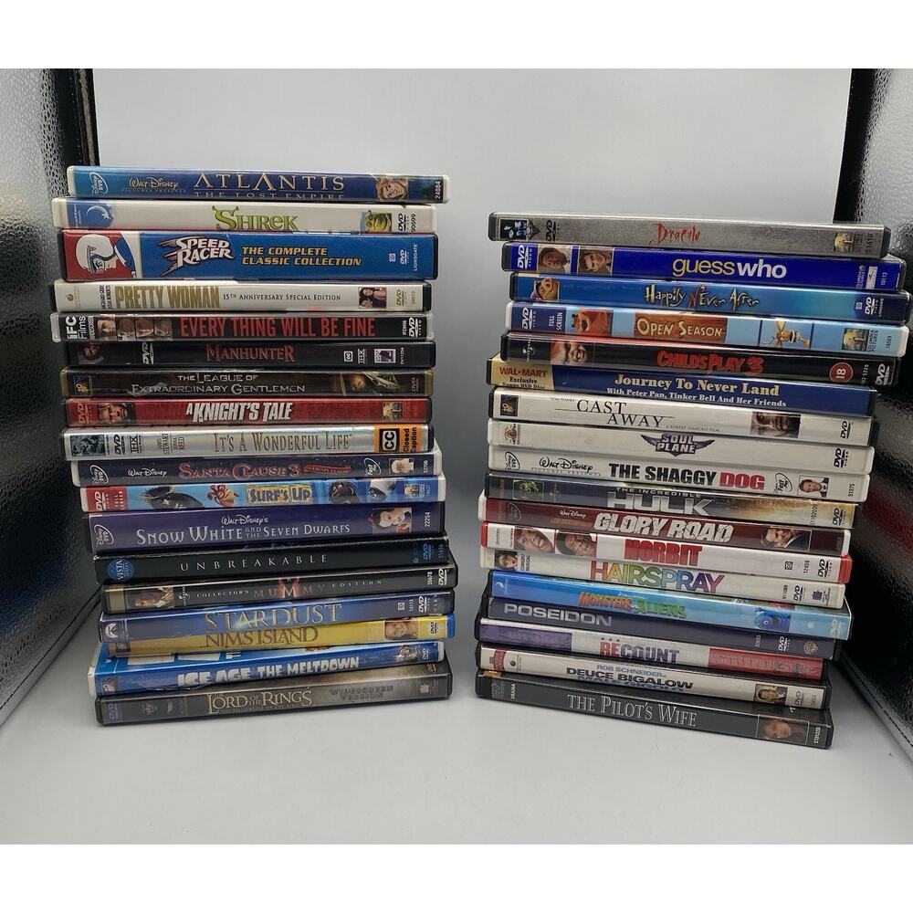 Lot Of 36 Empty DVD Cases Covers Replacement Movie Film Artwork Assorted